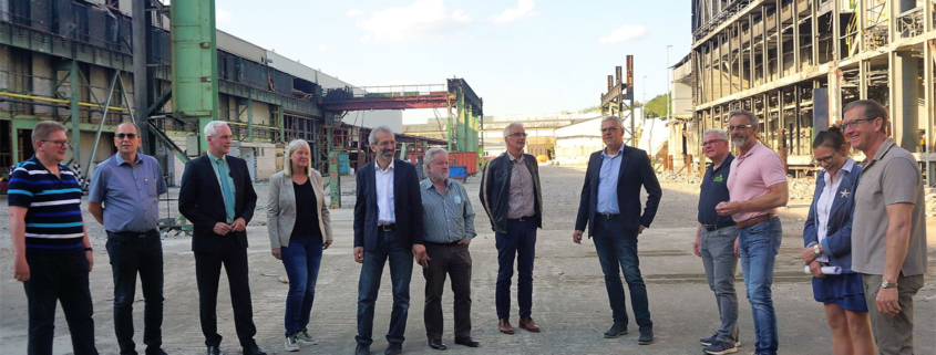 Fred Häring, Director Business Development und Projektkoordinator Adem Azak, berichten den Mitgliedern des Neuwieder WirtschaftsForums über die neuesten Entwicklungen von ASAS auf dem ehemaligen Rasselstein Gelände.
